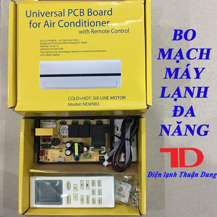 Bo mạch dùng cho điều hòa đa năng 6 dây có đèn hiển thị NEW983, Mạch ...