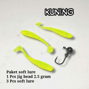 Paket umpan casting soft lure 2.5gr warna