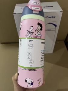 Penhao Store OwalX Snoopy Tumbler Cute Cartoon Stainless Steel Water Bottle