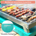 Portable BBQ Charcoal Grill  Disposable BBQ Grill ｜Fast Ignition Charcoal Grill for Indoor and Outdoor Picnic ｜Stainless Steel Barbecue Pot | BBQ Pit. 