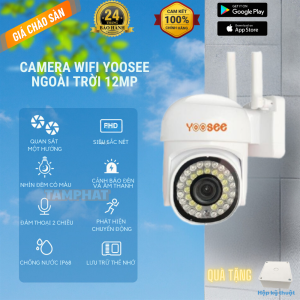 [Bảo hành 24 tháng] Camera WIFI YOOSEE NEW 2026 PTZ ngoài trời mẫu mini 36 led xoay 360 độchống nướcxem đêm có màu - Hàng nhập khẩu