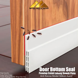Penutup Celah Lubang Pintu Putih / Lis Penghalang Serangga Bawah Pintu Door Bottom Seal 1M