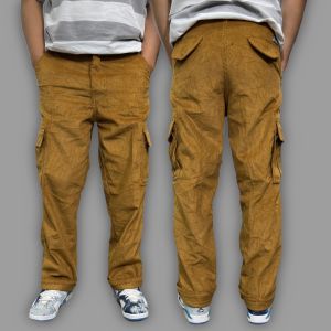 Celana Cargo Corduroy Loose Pants