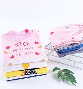 ชุดนอนน่ารัก (7ลาย) ชุดนอนเด็กแขนยาว [เซ็ต 2 ชิ้น เสื้อแขนยาว+กางเกงขายาว] ใส่สบายเนื้อผ้านิ่ม ชุดนอนเด็ก เสื้อผ้าเด็ก