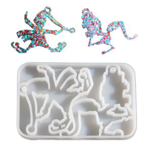 เครื่องประดับคริสต์มาสธีมเอลฟ์หล่อด้วยเรซินแม่พิมพ์ซิลิโคนสำหรับงานฝีมือวันหยุดสร้างสรรค์และอุปกรณ์เสริมที่ทำด้วยมือไม่ซ้ำใคร