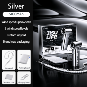 JisuLife New 2025 handheld fan life 9 การอัพเกรดรูปลักษณ์ พัดลมไฟฟ้ามือถือที่มีพลังลมแรงมาก เล็กและพกพา พัดลมมือพกพา พัดลมjisulifeของแท้