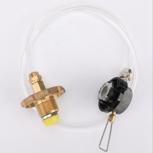 Bộ van bơm chiết nạp bình gas mini du lịch dài van chuyển đổi nạp khí gas cho bếp dã ngoại cắm trại