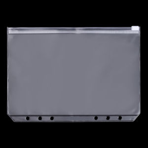 【Free Shipping】A5 A6 A7 trong suốt lỗ rời lá túi có khoá kéo dày mờ tài liệu lưu trữ dữ liệu túi chèn Karat chuỗi túi đựng hồ sơ