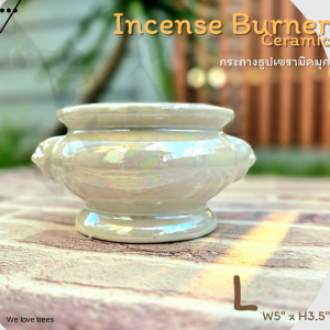 แจกัน  กระถางธูปเซรามิคมุก (Pearl Vase & Pearl Incense Burner Ceramic)