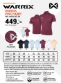 Warrix เสื้อโปโลวาริกซ์ วอริกซ์ รุ่น Vividus แขนสั้น คอปก ใส่สบายไม่ต้องรีด WA-242PLACL30 - ดำ/กรมท่า/ฟ้า/ขาว/เหลือง/เขียวอ่อน ชาย หญิง. 