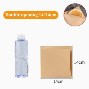 50pcs Full Brown Individual Bread Bag Oil-Proof Paper Bag Burger Hotdog Triangle Baking Bag