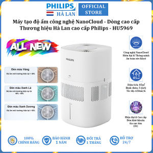 Máy tạo độ ẩm công nghệ NanoCloud tia UV thương hiệu Philips HU5969 dùng cho phòng 85m2 - Hàng nhập khẩu (BH 1 NĂM)
