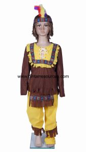 READY STOCK Cosplay American Native Red Indian Boy Costume Story Book Character Movie Character Pocahontas Costume
