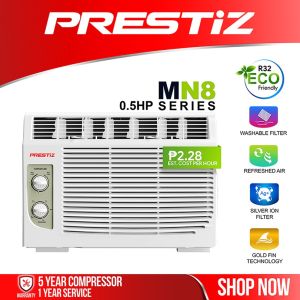 Prestiz CW-05BMN8 0.5 HP Inverter Grade Window Type Air Conditioner R32 Refrigerant / Energy Saving