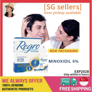 [100% authentic seller] REGRO (Topical Minoxidil 5%) Hair Loss Regrow Hair 80ML REGRO