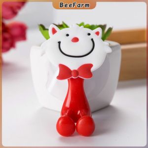 B.F. Cartoon Animal Wall Mounted Toothbrush Holder Punch Free Plastic Toothbrush Holder Bathroom Supplies Organizer Bathroom Accessories