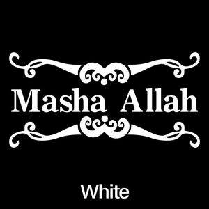 Masha Allah Muslim Sticker for Car Accessories Vinyl Waterproof Sticker for Motorcycle and Car Stickers Design Big Bumper Stickers Christian Religious Sticker