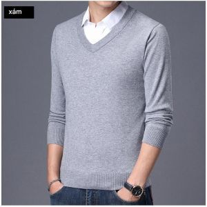 Áo Len Nam Cổ Tròn Dài Tay Thời Trang Hàn Quốc mqsal209