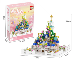 ชุดของเล่นบล็อคตัวต่อ ปราสาทดิสนีย์ ปราสาทแฟนตาซี ขนาดใหญ่ ของเล่นเสริมพัฒนาการสำหรับเด็กอายุ 6 ปีขึ้นไป