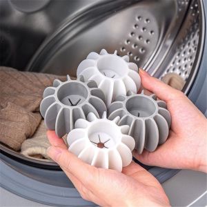 LETIGO 2Pcs Cleaning Tools Prevent Winding Reusable Decontamination Drying Washing Accessories Cat Hair Catcher Laundry Products Laundry Balls Fabric Softener Silicone