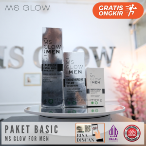 MS Glow For Men Facial Wash Sabun Cuci Muka Bright Cream Krim Energy Serum