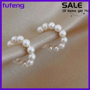 fufeng Ngọc Trai Tai Cuff Clip Bông Tai Không-Xỏ Xương C-Hình Vòng Tai Mà Không Cần Đâm Tối Giản Bông Tai Cho Phụ Nữ Đồ Trang Sức Thời Trang