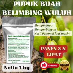 Pupuk Booster Belimbing Wuluh Pelebat Organik Cepat Berbuah Lebat Besar Anti Rontok Pembesar