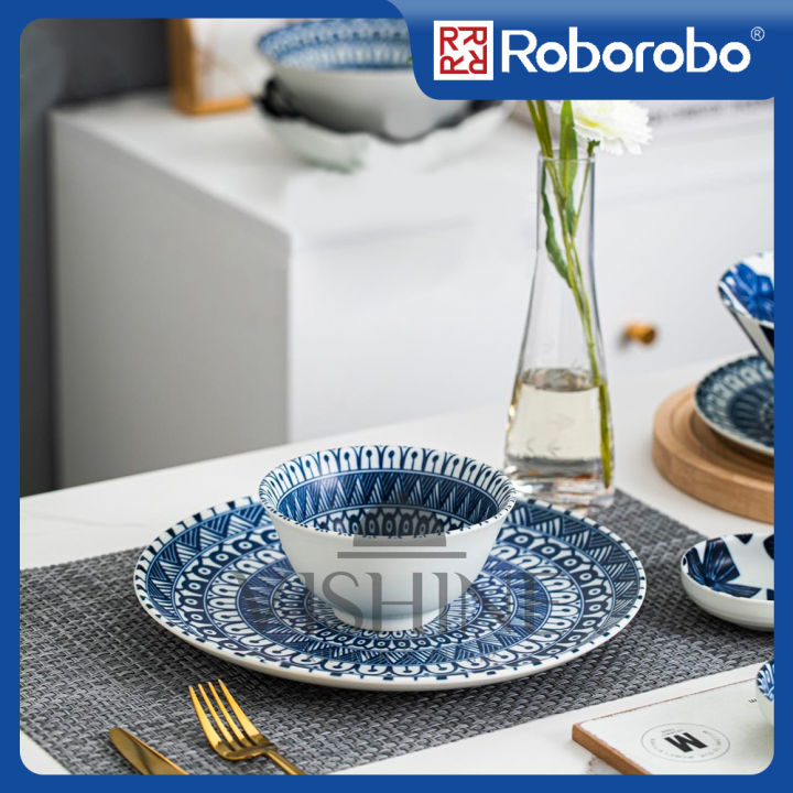 Lazada Blue Ceramic Dinner Plates Luminarc 6pc Diwali 25cm Light