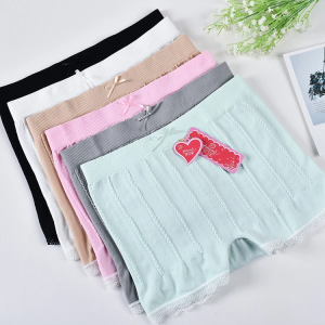 OK Bra Women Fashion Lace Boxer Briefs Elastic Seamless Panties Safety Leggings Underwear