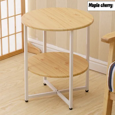 XUXU Coffee Table Round Table Simple Small Wooden Corner Beside Table Sofa Bedside Table For Living Room