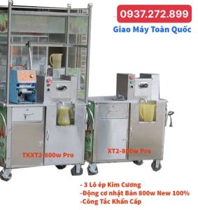 [HCM]Xe Nước Mía Tủ Kính Kim Cương Tặng Máy Ép Ly Bản Đặc Biệt Ép 3 Cây Mía TNC 250 Cơ Khí Chế Tạo Tân Ngọc Châu 0937 272 899