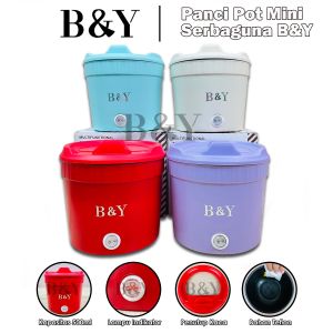 Rice cooker mini / Panci Listrik Mini Teflon dan Stainless Putih / Panci Masak Listrik Mini 16 CM