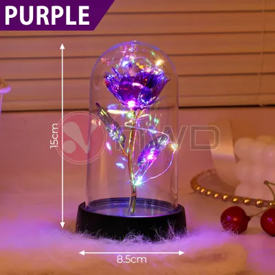 《 𝗟𝗨𝗠𝗜 𝗕𝗟𝗢𝗢𝗠 》LED Artificial Rose Dome Eternal Flower Valentine Mothers Day Gifts Ros LED 玫瑰灯 NWD