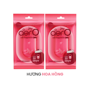 Combo 2 Túi thơm treo xe ô tô Godrej Aer-O (Ấn Độ) nhỏ gọn khuếch tán đều toả hương 30 ngày 7.5g