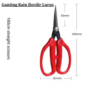 Gunting Lengkung 16cm Kodok Potong Bahan Bordir Lengkuk Gunting Craftman Gunting Hijau Sedang