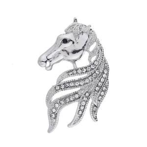 Detailed Metal Horse Brooch Sophisticated Retro Charm Lapel Pin Perfect For Blazers Coats And Daily Accessorizing