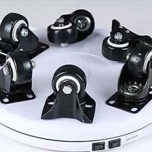Universal Wheel With Brake Trolley Mute Directional Pulley Caster Plate Wheel Heavy-duty Furniture Accessory