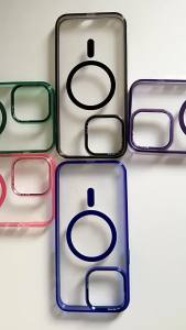 iPhone 17 Color Magnetic Phone Case - Acrylic Transparent - iPhone 16 Pro Max Anti-Drop Protection Case