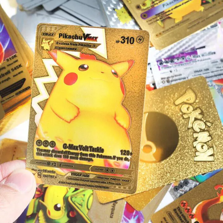 55/57/100/110 pcs Pokmon Gold Foil Card Pokemon Pokmon Gold Foil Card Pokemon Gold Foil Card Perfect gift for kids and Pokmon fans Rare Toys Gift Vmax Gx Card Box Metal English Version 55/57/100/110 pcs Pokmon Gold Foil Card Pokemon Pokmon Gold Foil Card Pokemon Gold Foil Card Perfect gift for kids and Pokmon fans Rare Toys Gift Vmax Gx Card Box Metal English Version