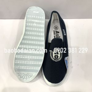 Giày bata vải dạng xỏ màu xanh đen Asia cho nhà máy công nhân
