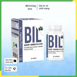 Thực phẩm bảo vệ sức khỏe bổ cho mắt Bilberry 10g Plus Soft gel capsules bcalivinghcm hộp 60 viên nén