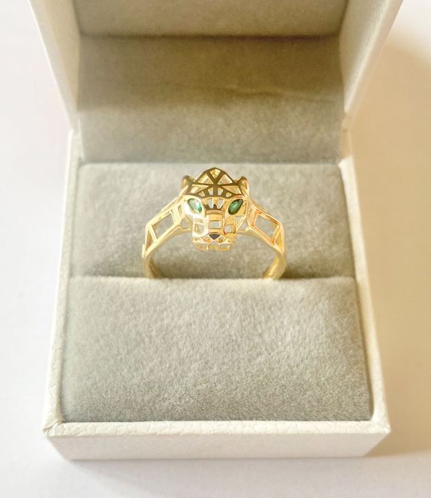 18K SAUDI GOLD PANTHER retailer RING