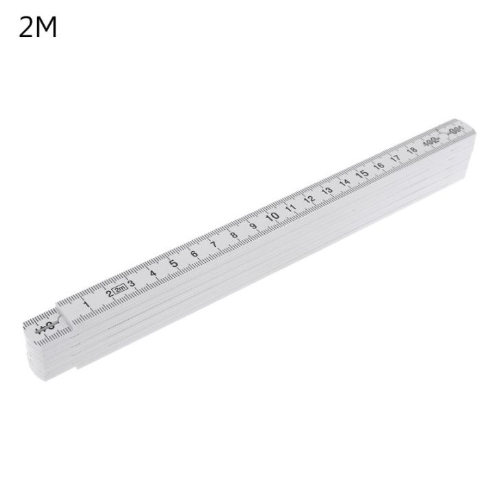 1M 2M 10-parts Folding Carpenters Ruler Lightweight Compact Measuring