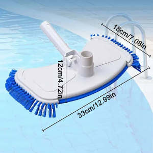 Swimming Pool Flexible Vacuum Head Handle With Brush Cleaner Pond Spa Sewage Suction Pool Accessories For Cleaning Debris Underwater Suction Durable Cleaning Tool