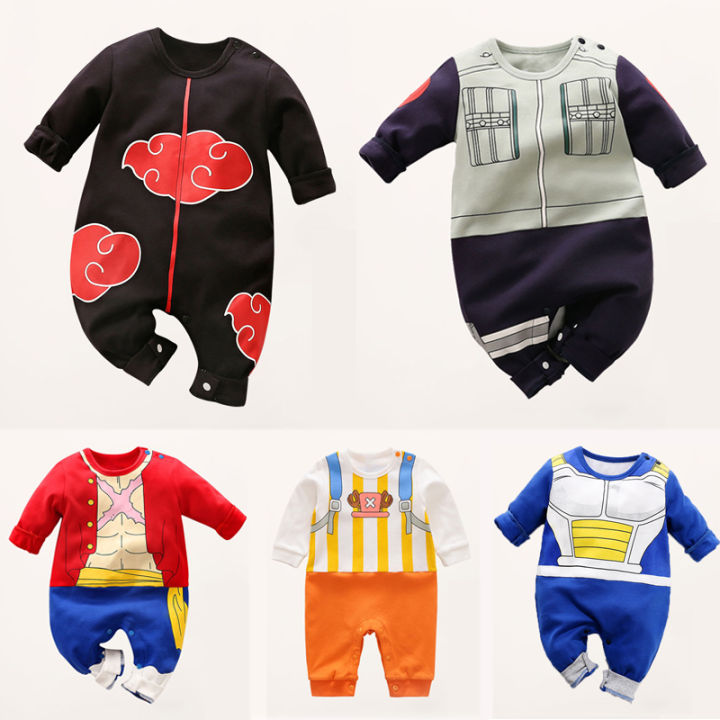 Anime Naruto Baby Romper Jumpsuit Kakashi Luffy Cosplay Onesie