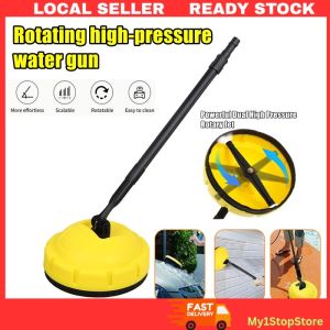 Pressure Washer Brush Power Washer Scrubber with Handle Rotary Surface Cleaner Compatible with Karcher K Series Multi-purpose Household Clean Tool for Car Floor