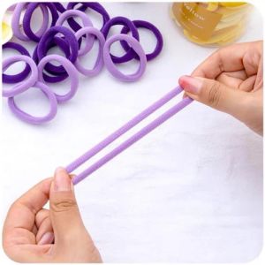 50pcs/Bag Colorful Ealstic Hair Rope / Seamless Hair Rope / Elastic Seamless Ponytail Hold Scrunchie Rubber Band