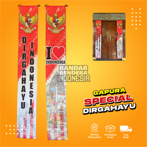 Gapura kain dirgahayu merah putih indonesia
