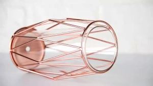 🎨จัดส่งที่รวดเร็ว🎨แสงหรูหราแชมเปญทองเพชรเหล็กดัดแจกัน Desktop เครื่องประดับแก้วจัดดอกไม้