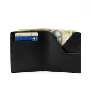 [FULL MÀU] Ví nam da bò Saffiano dáng đứng P017 thiết kế phối màu cách điệu chất da siêu bền BH 12 THÁNG